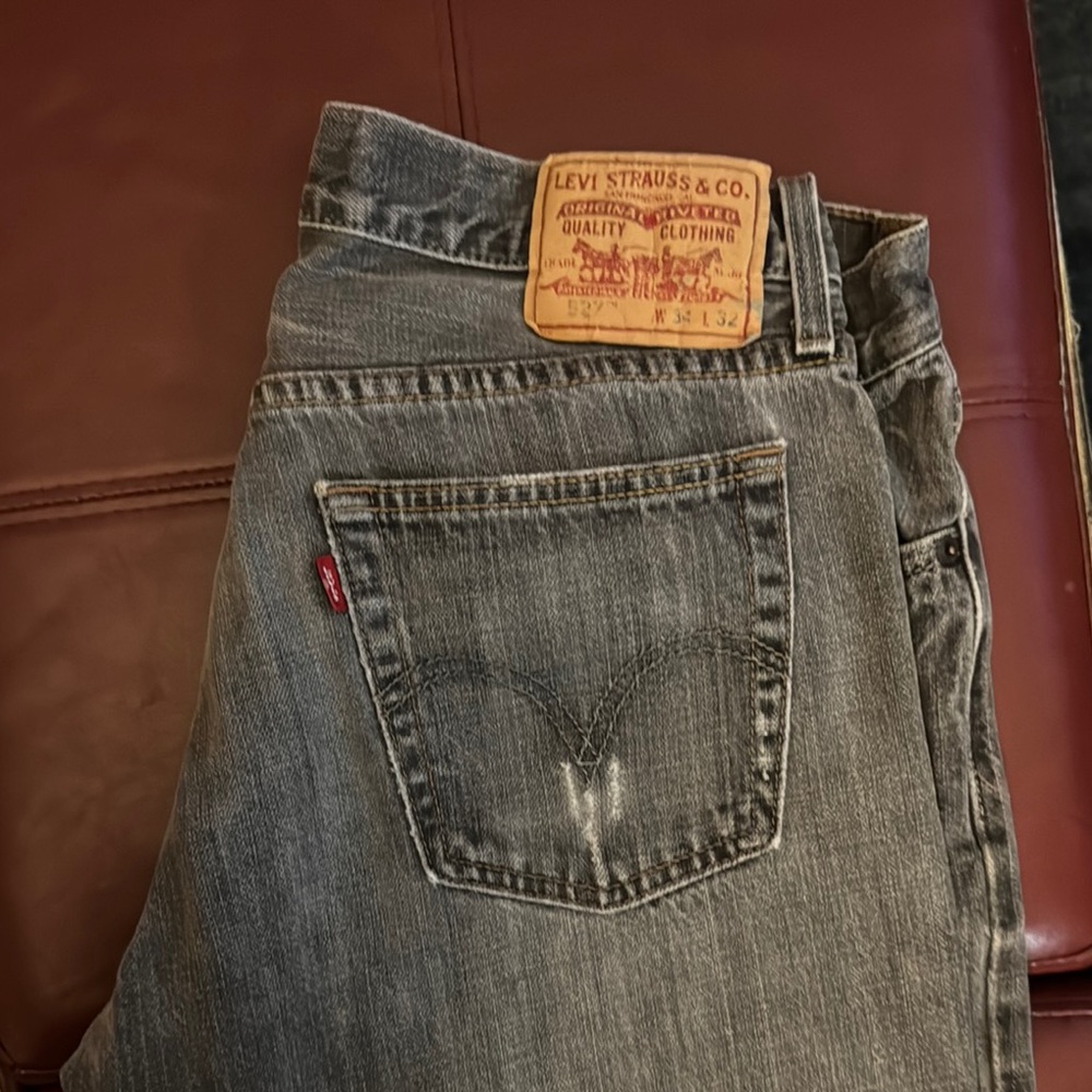 Vintage 90’s Levi’s Distressed Low Rise Boot Cut Men's Faded Black Jeans